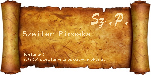 Szeiler Piroska névjegykártya