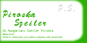 piroska szeiler business card